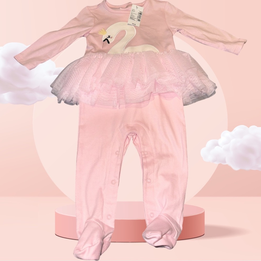 Children’s Place Pink Onesie with Tutu NWT 3-6m